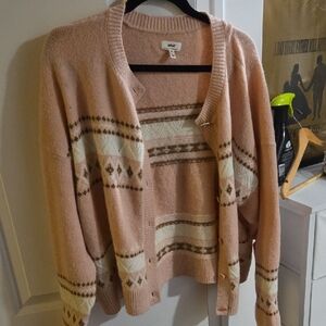 Aerie Pink Patterned Sweater